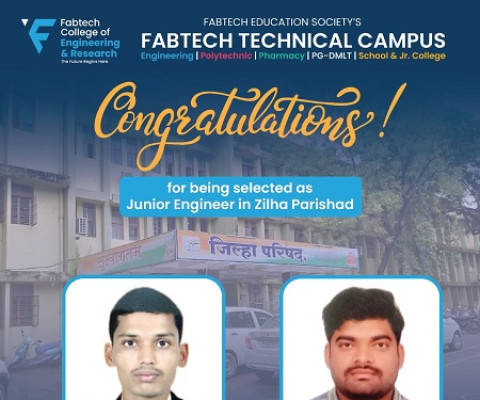 Congratulations for getting selected as Junior Engineer in Zilla Parishad