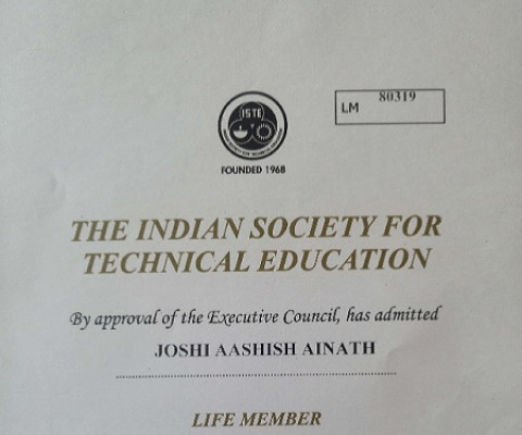 ISTE Membership Certificate